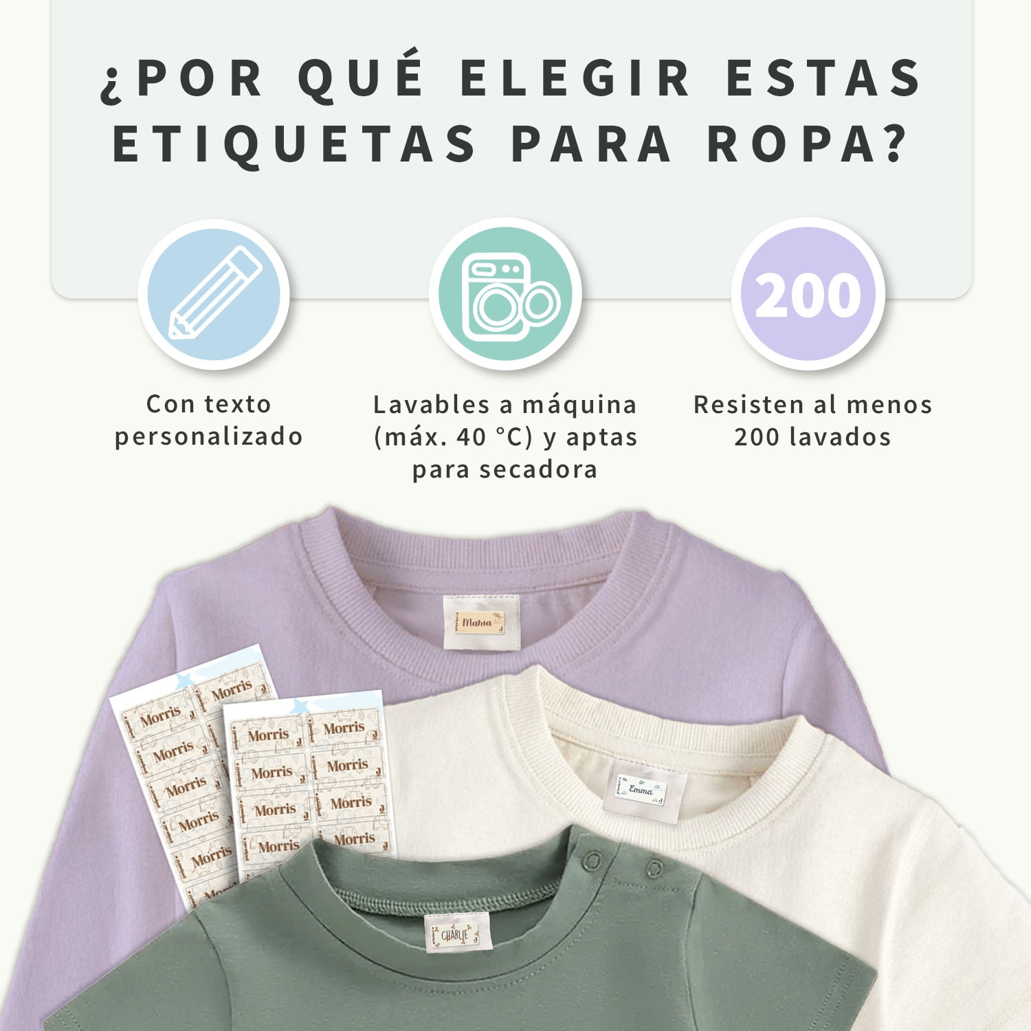 Etiquetas para ropa Jollein