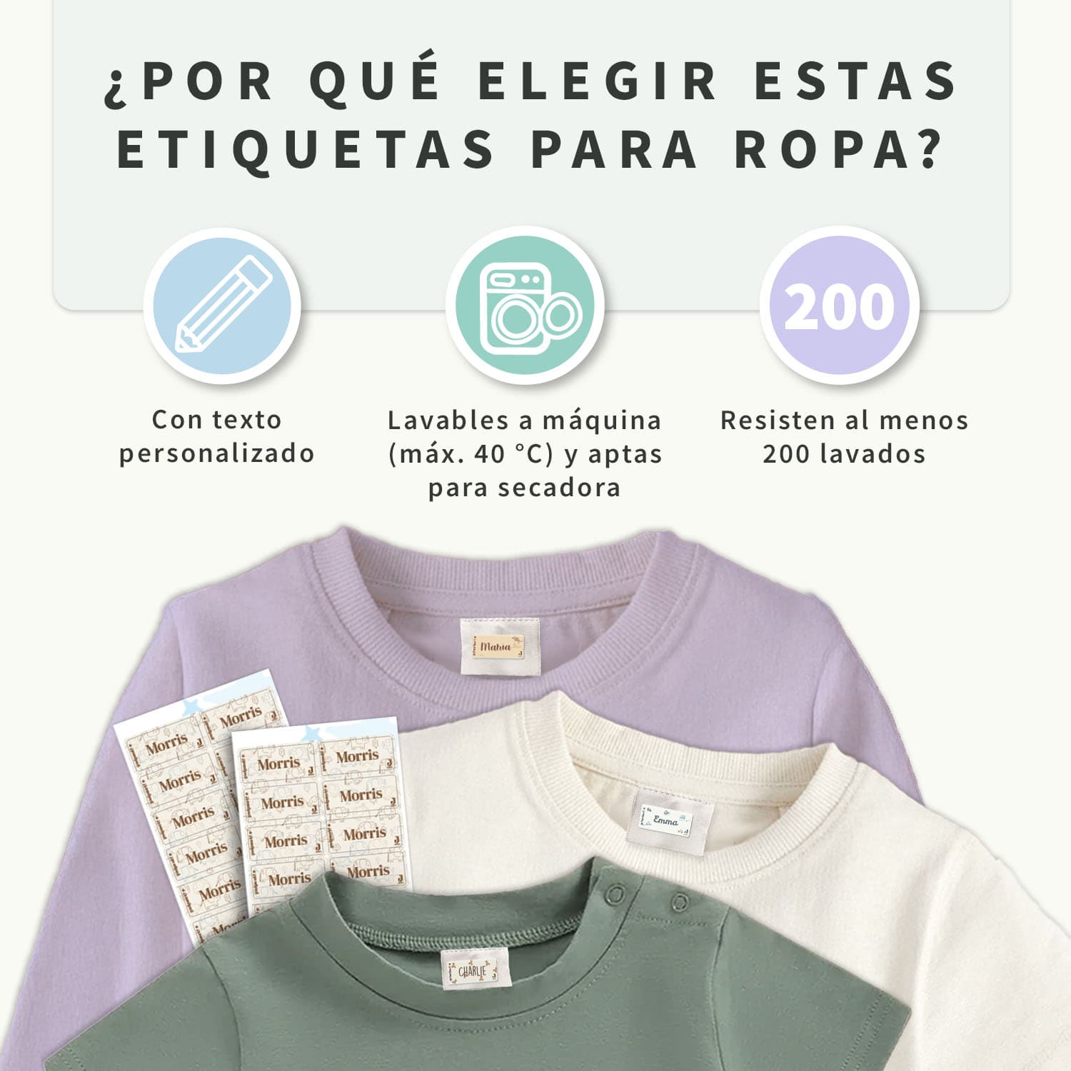 Etiquetas para ropa Jollein