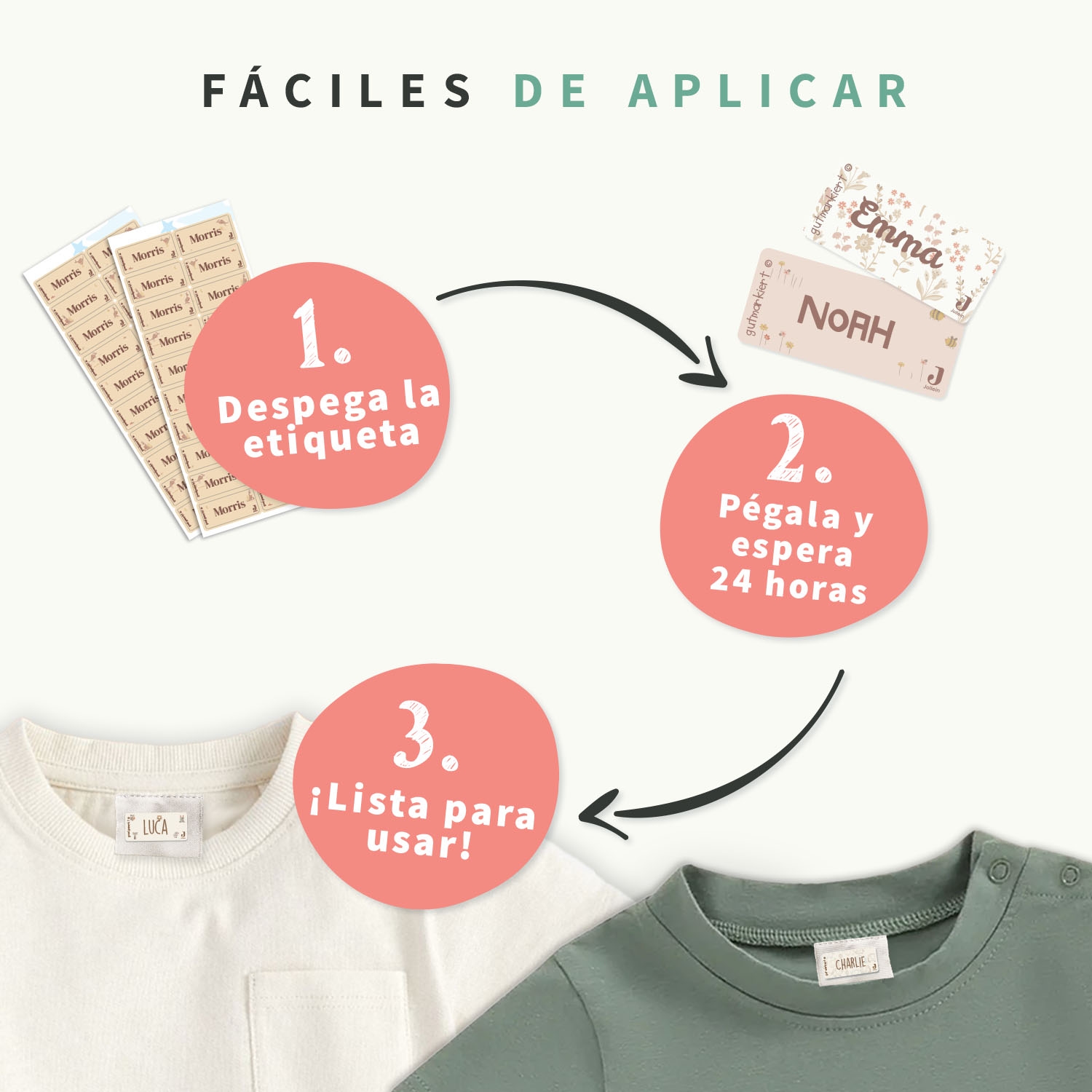 Etiquetas para ropa Jollein