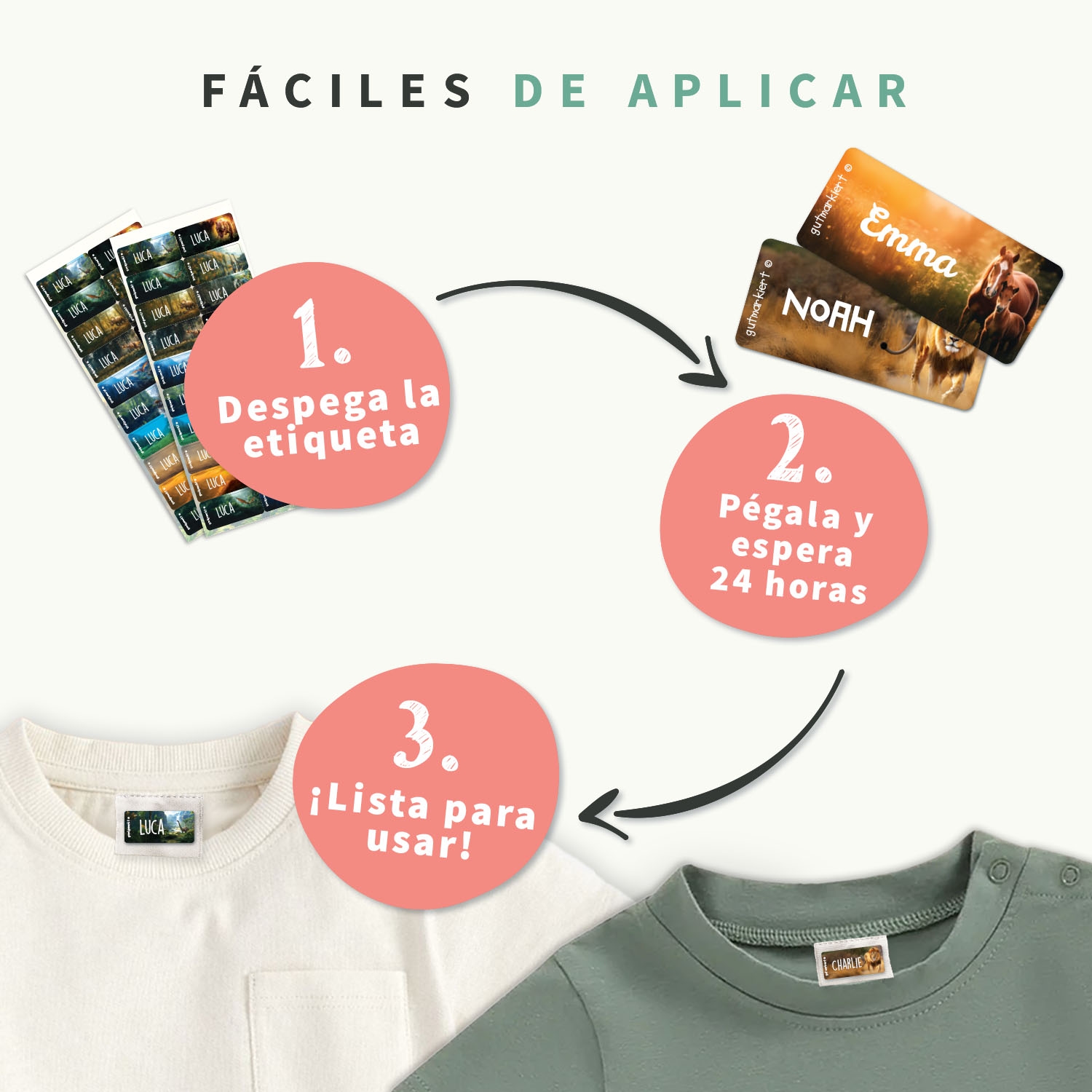 Etiquetas para ropa Mundo Real