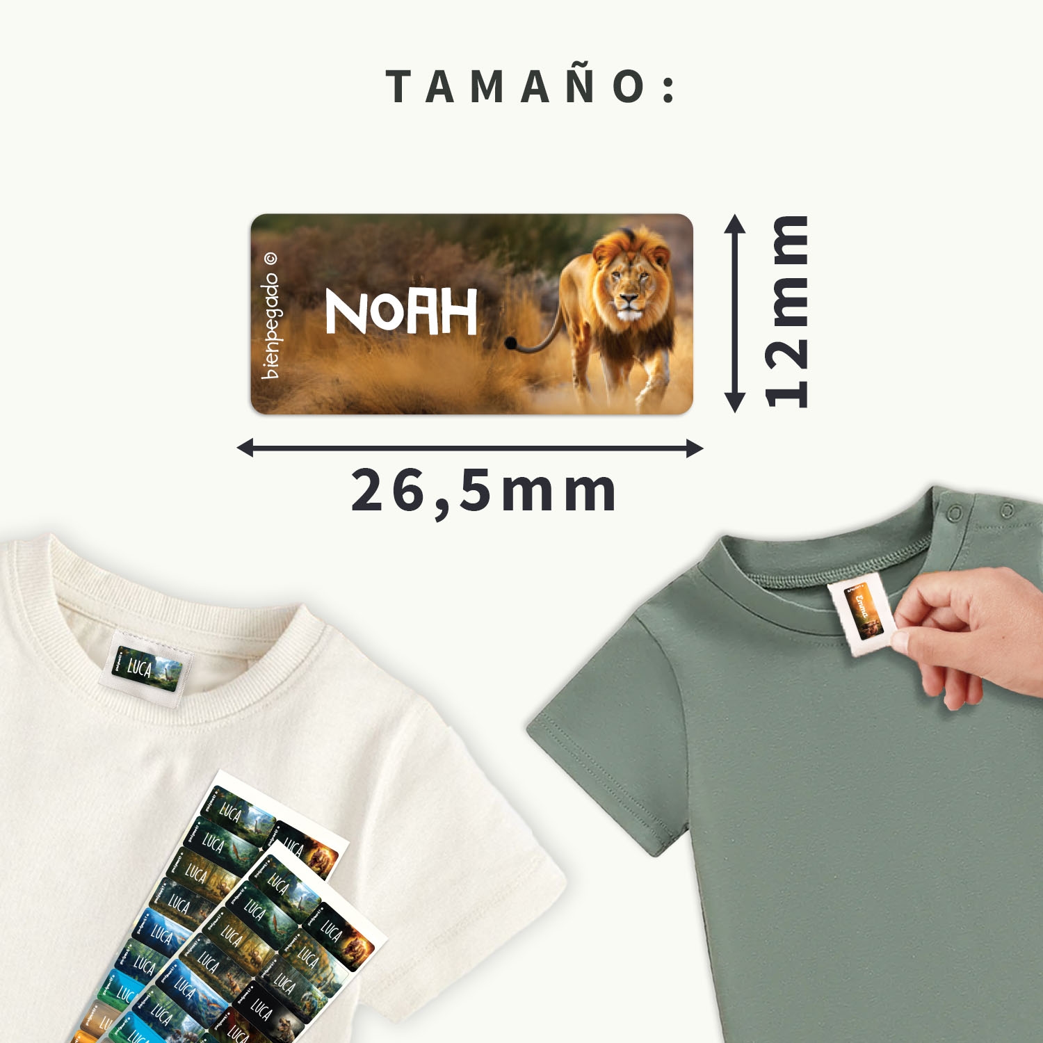 Etiquetas para ropa Mundo Real
