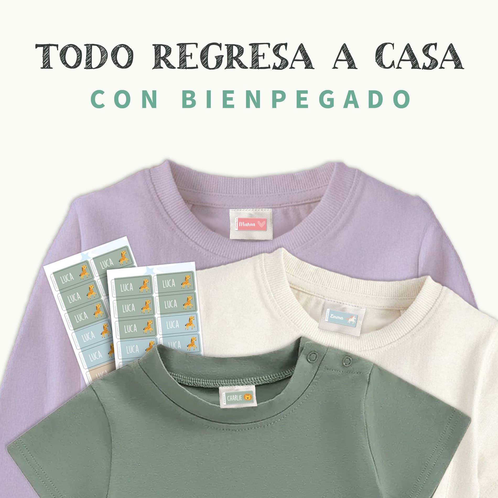 Etiquetas para ropa con tema