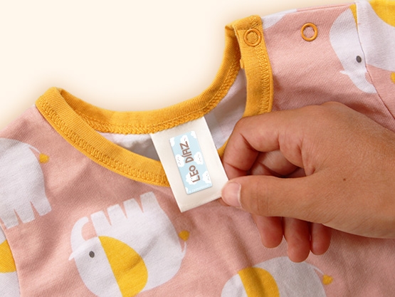 Etiquetas para ropa con diseño