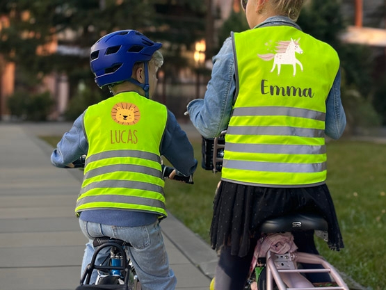 Chaleco de seguridad fluorescente para niños - Tema