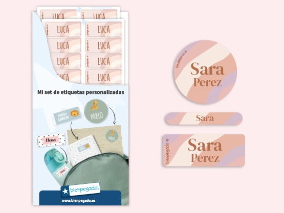Kit de etiquetas personalizadas con diseño