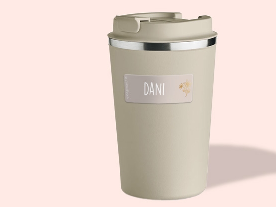 Etiquetas personalizadas pequeñas con impresión dorado