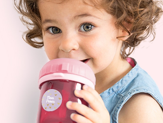 Etiquetas redondas personalizadas con impresión dorado