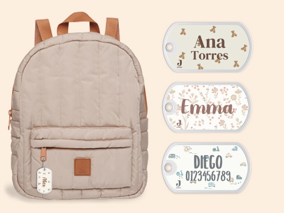 Etiqueta para mochila Jollein