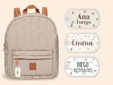 Etiqueta para mochila Jollein