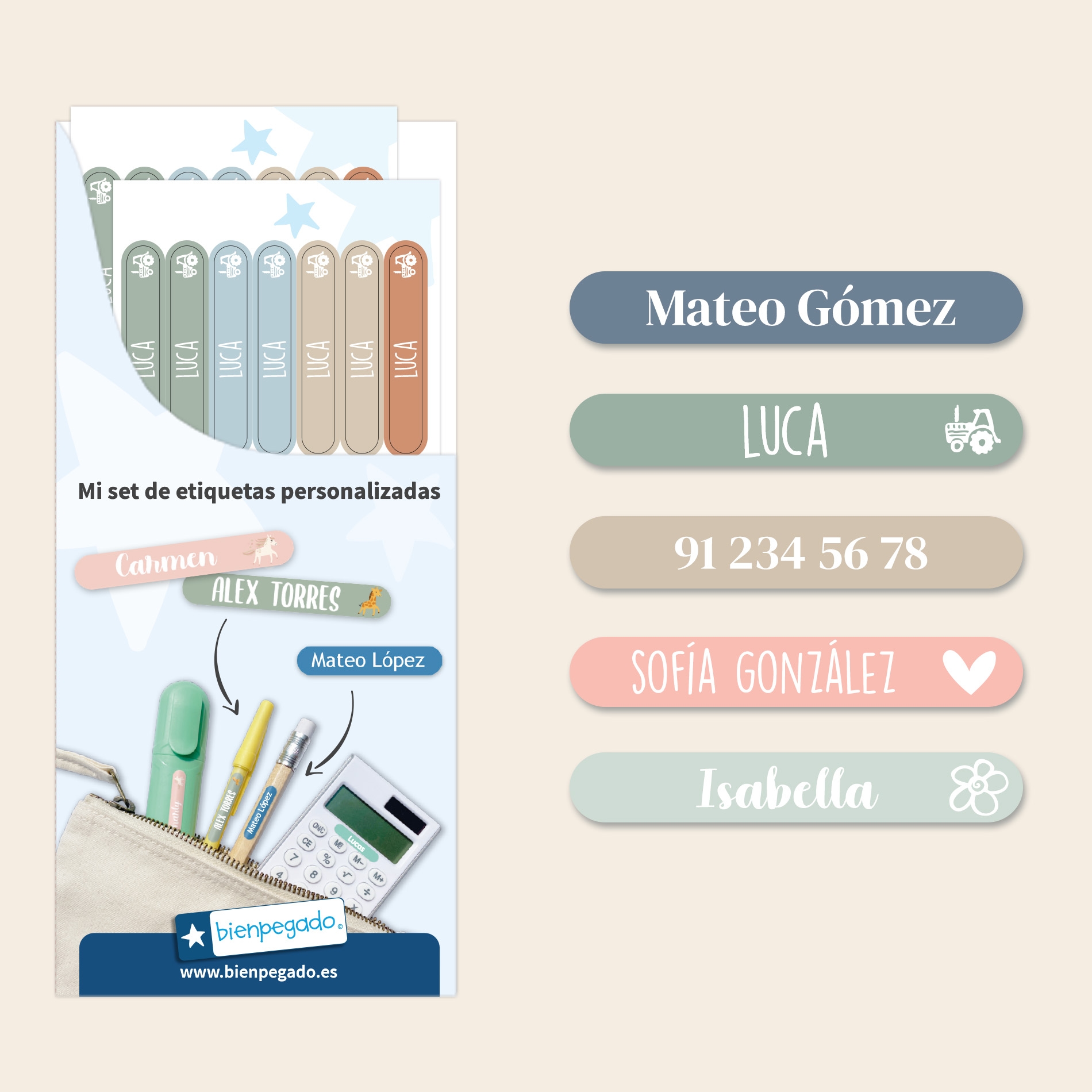 Mini etiquetas – Multicolor