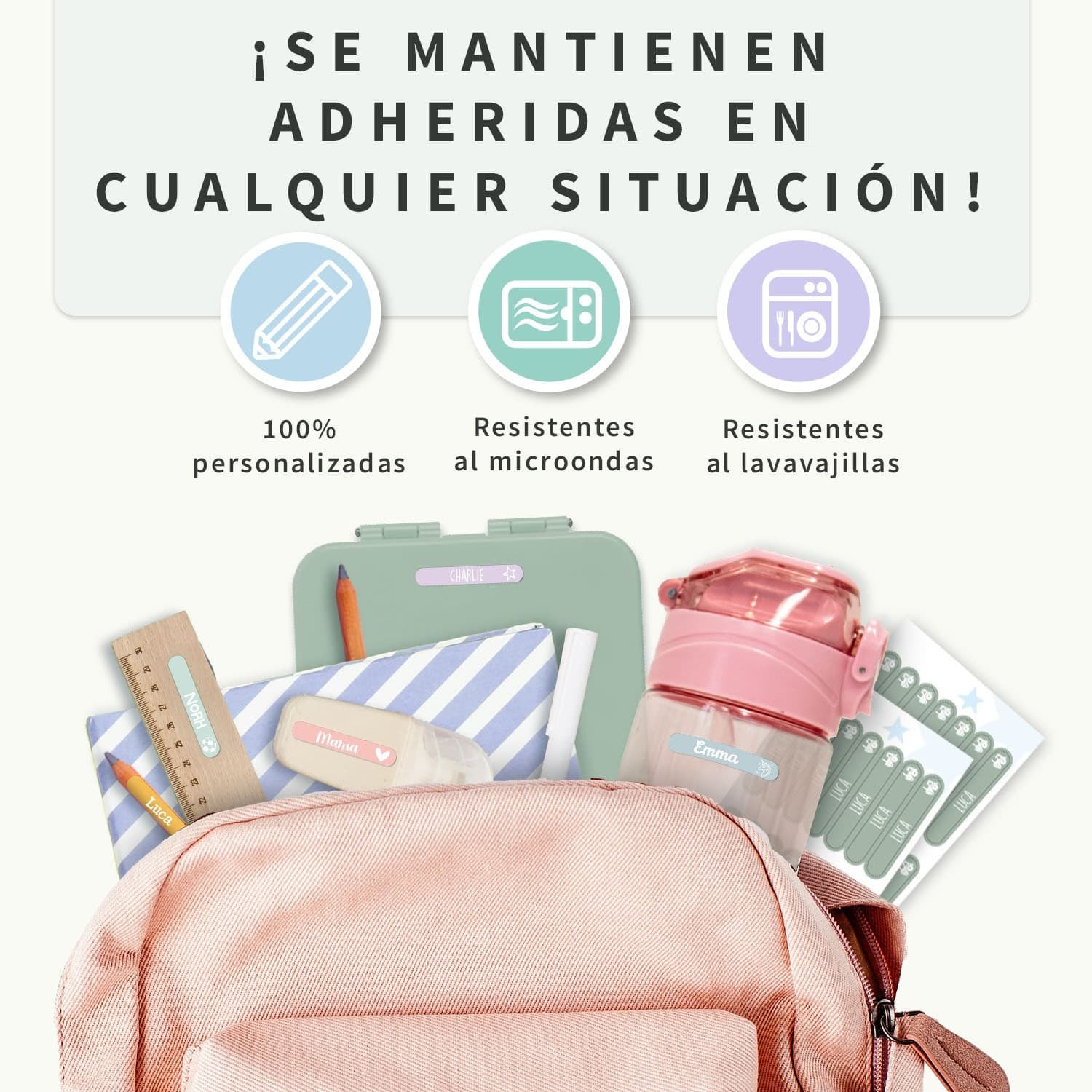 Mini etiquetas – Un solo color