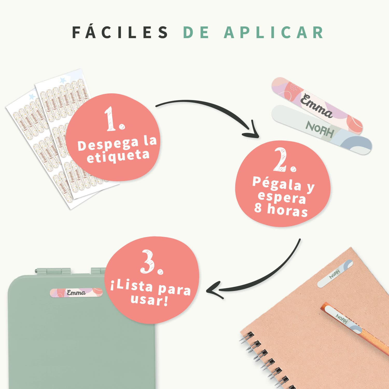 Mini etiquetas con diseño