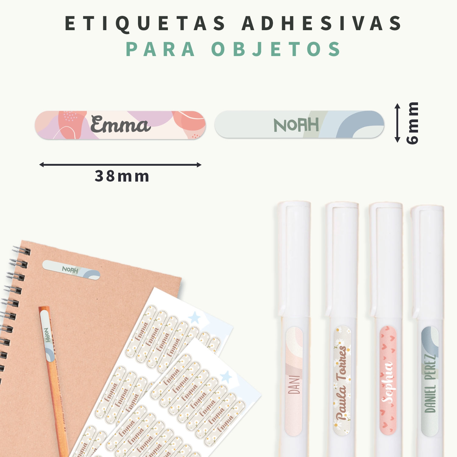 Mini etiquetas con diseño