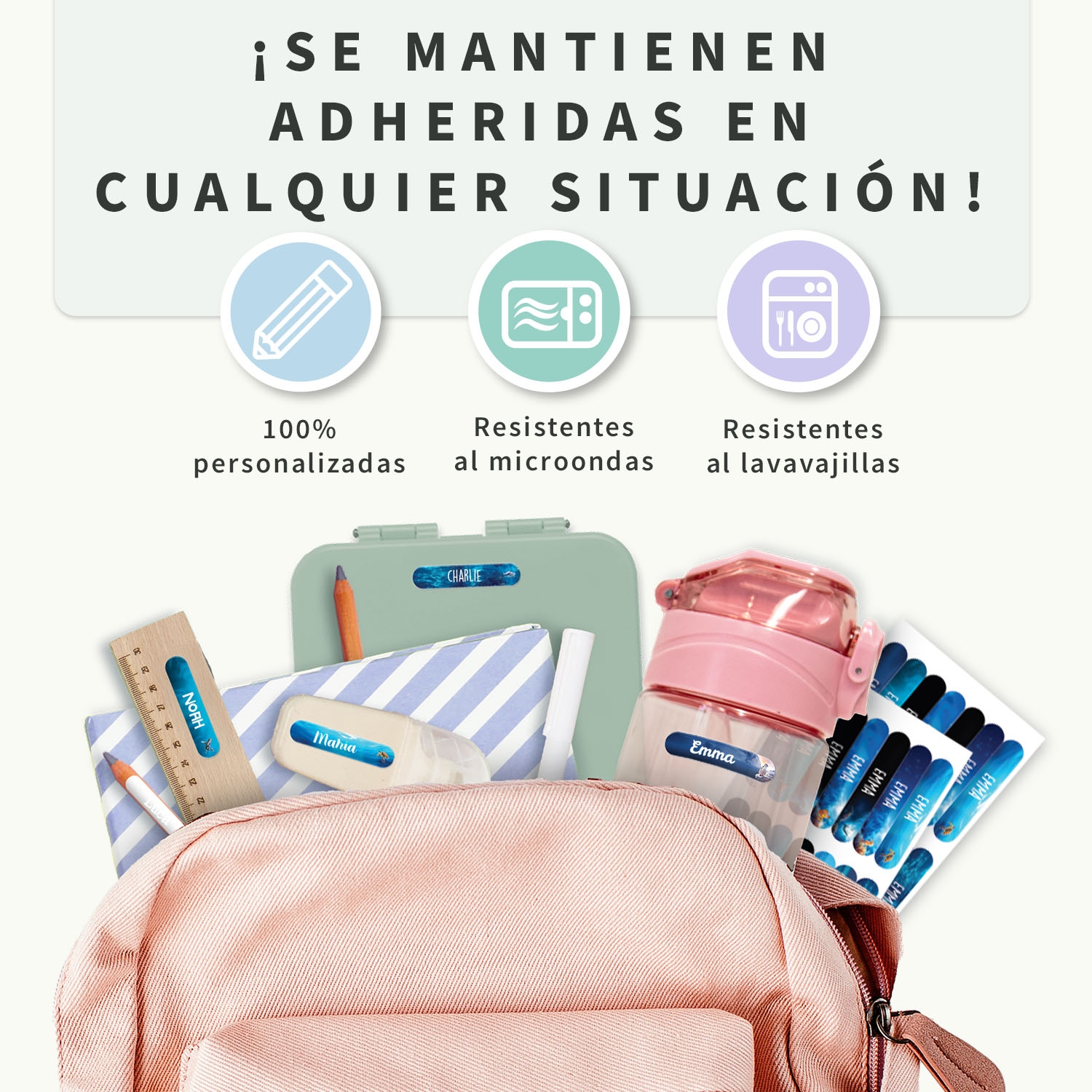 Mini etiquetas Mundo Real