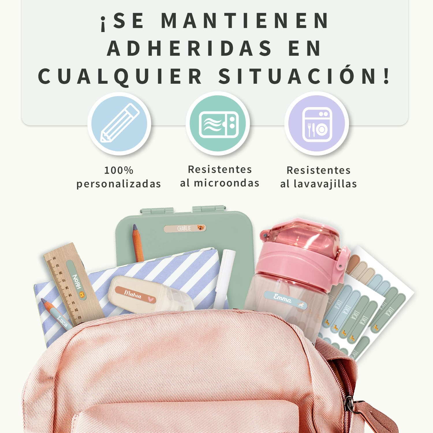 Mini etiquetas con tema