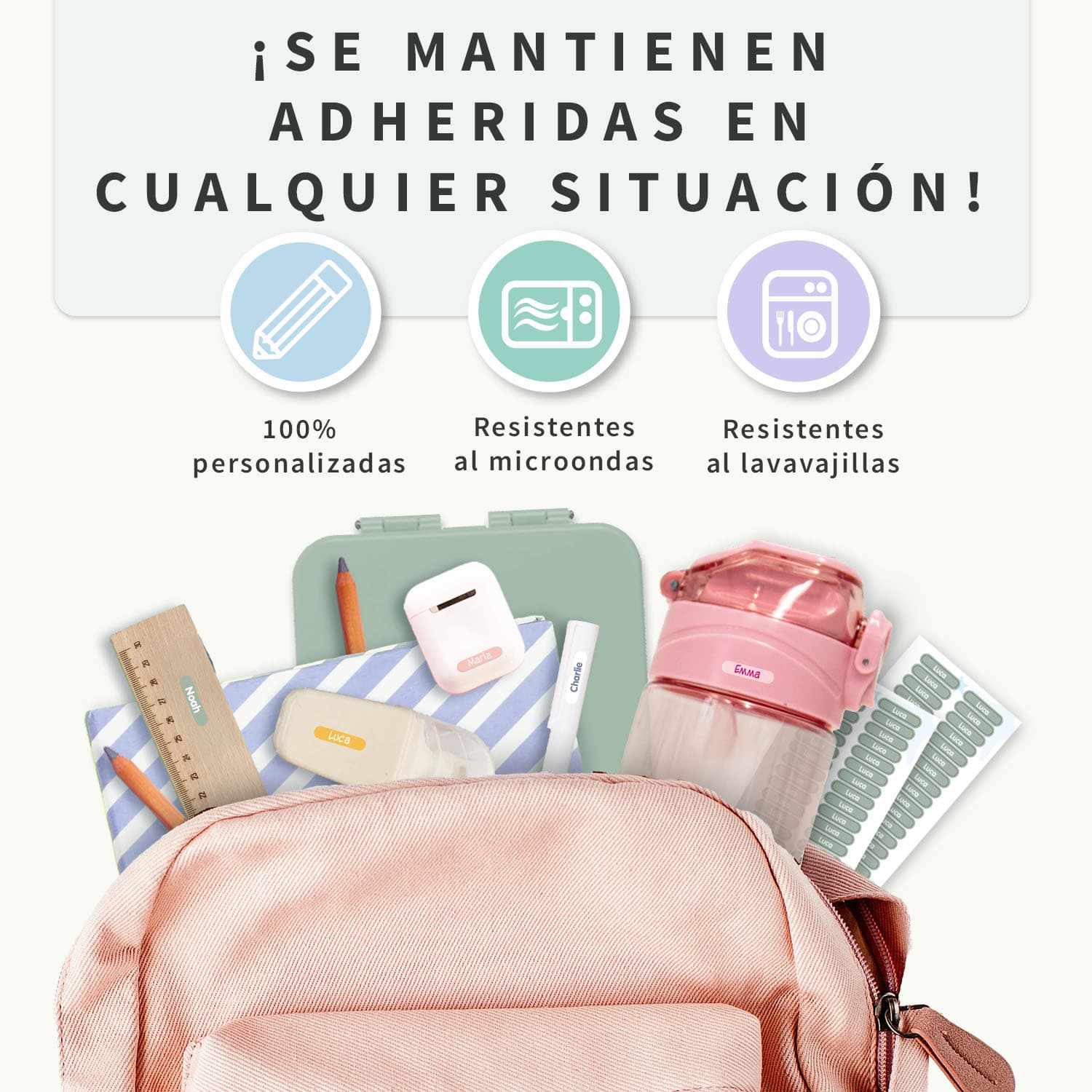Mini XS etiquetas