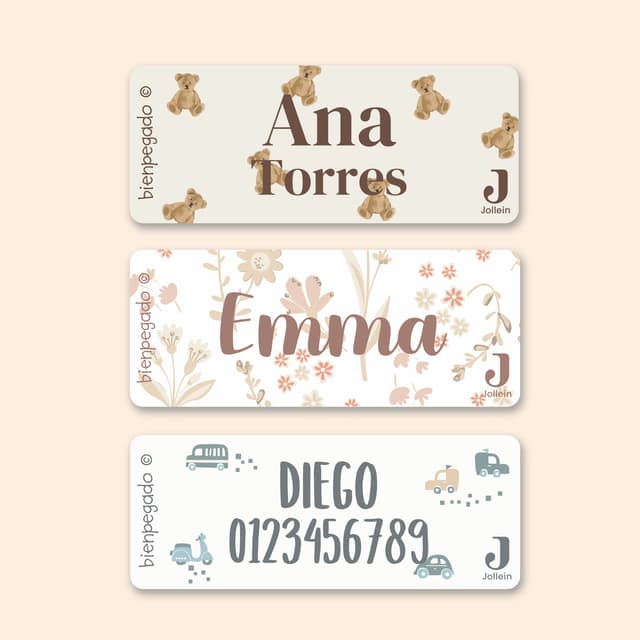 Etiquetas personalizadas Jollein pequeñas