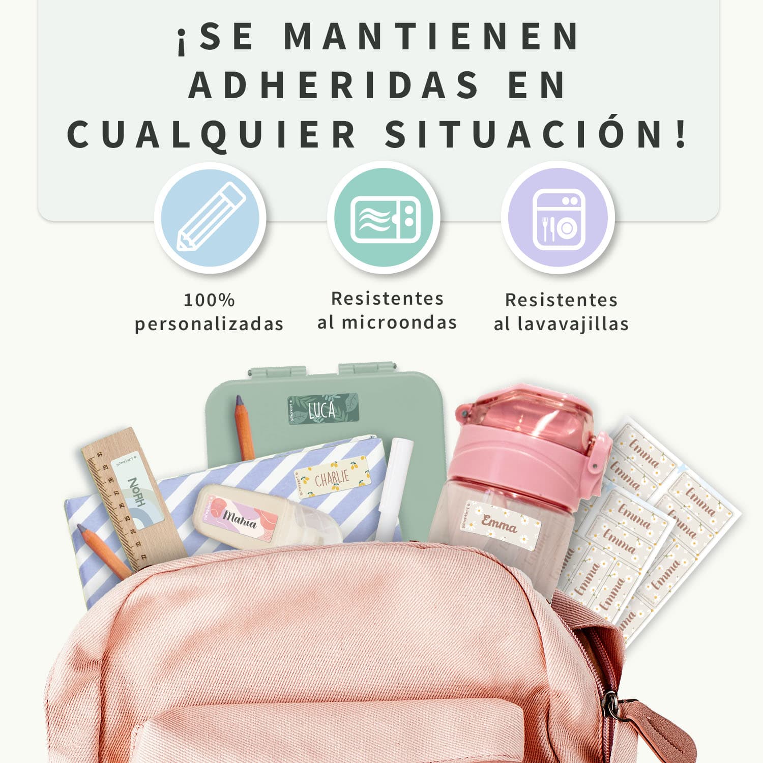 Etiquetas personalizadas con diseño pequeñas