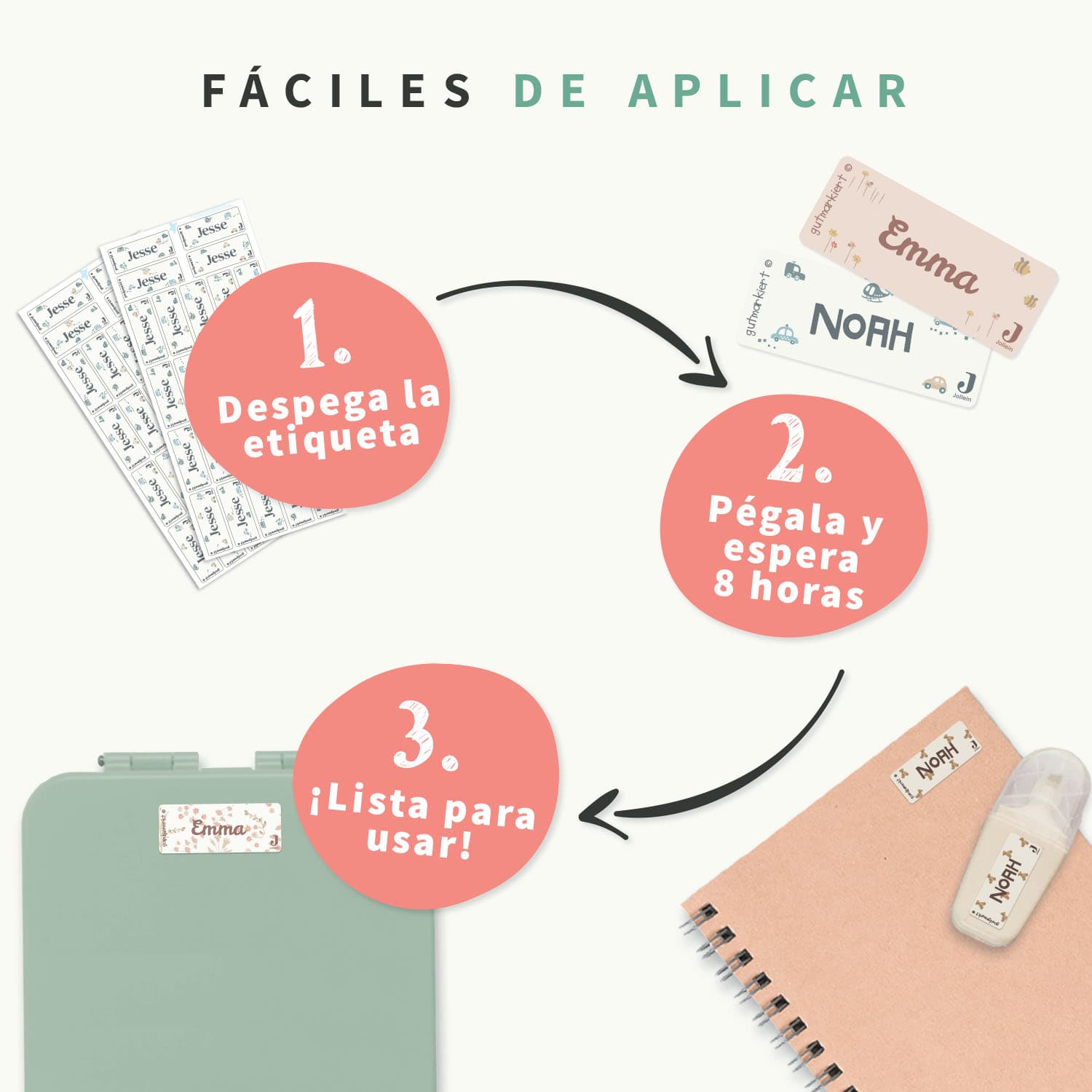 Etiquetas personalizadas Jollein pequeñas