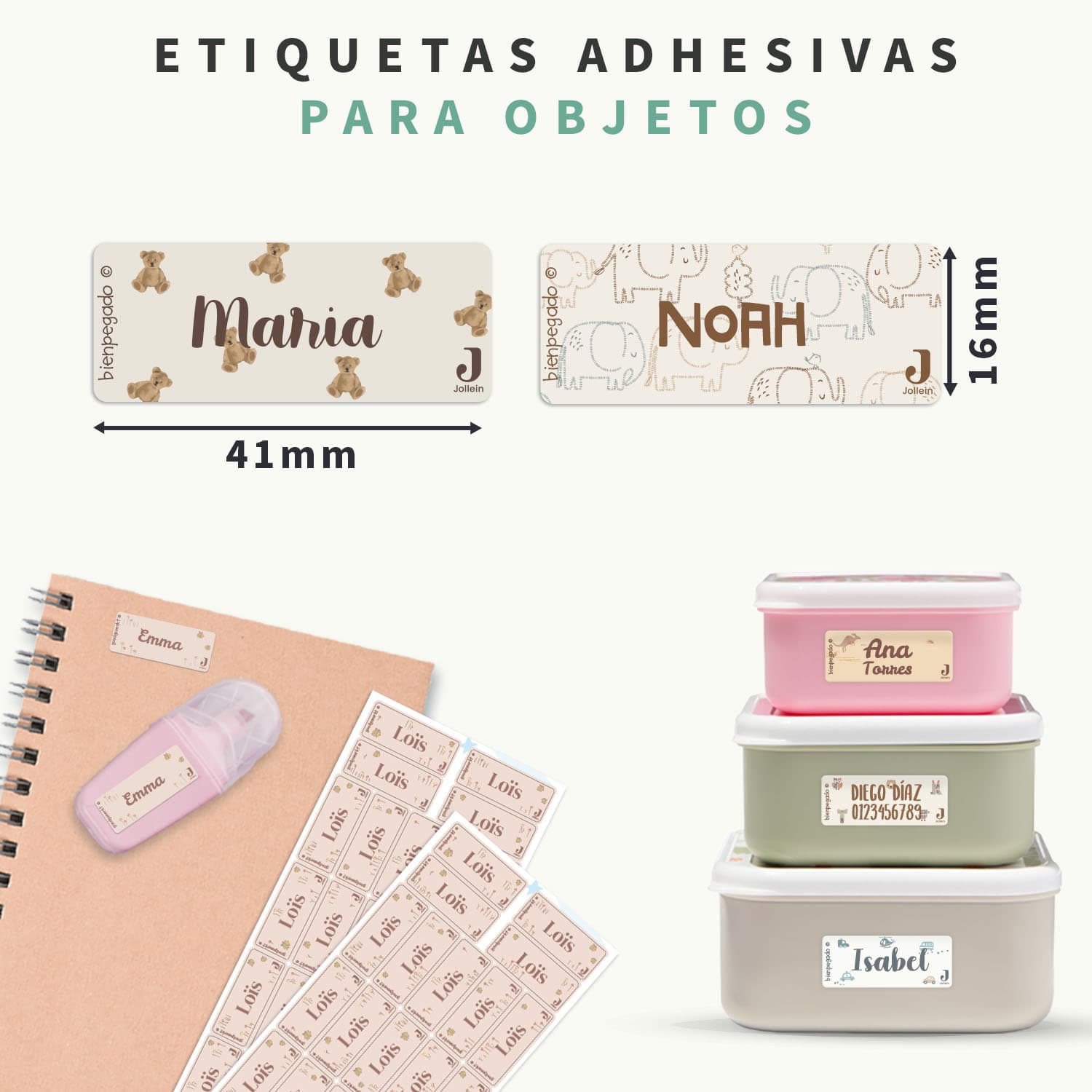 Etiquetas personalizadas Jollein pequeñas