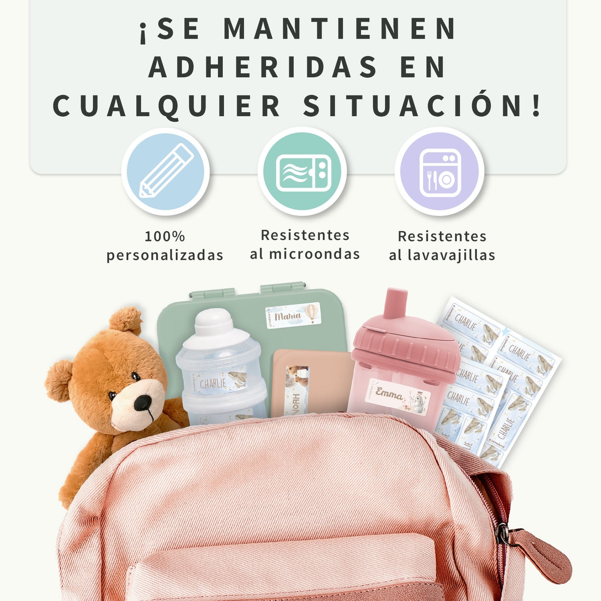Etiquetas personalizadas Acuarela pequeñas