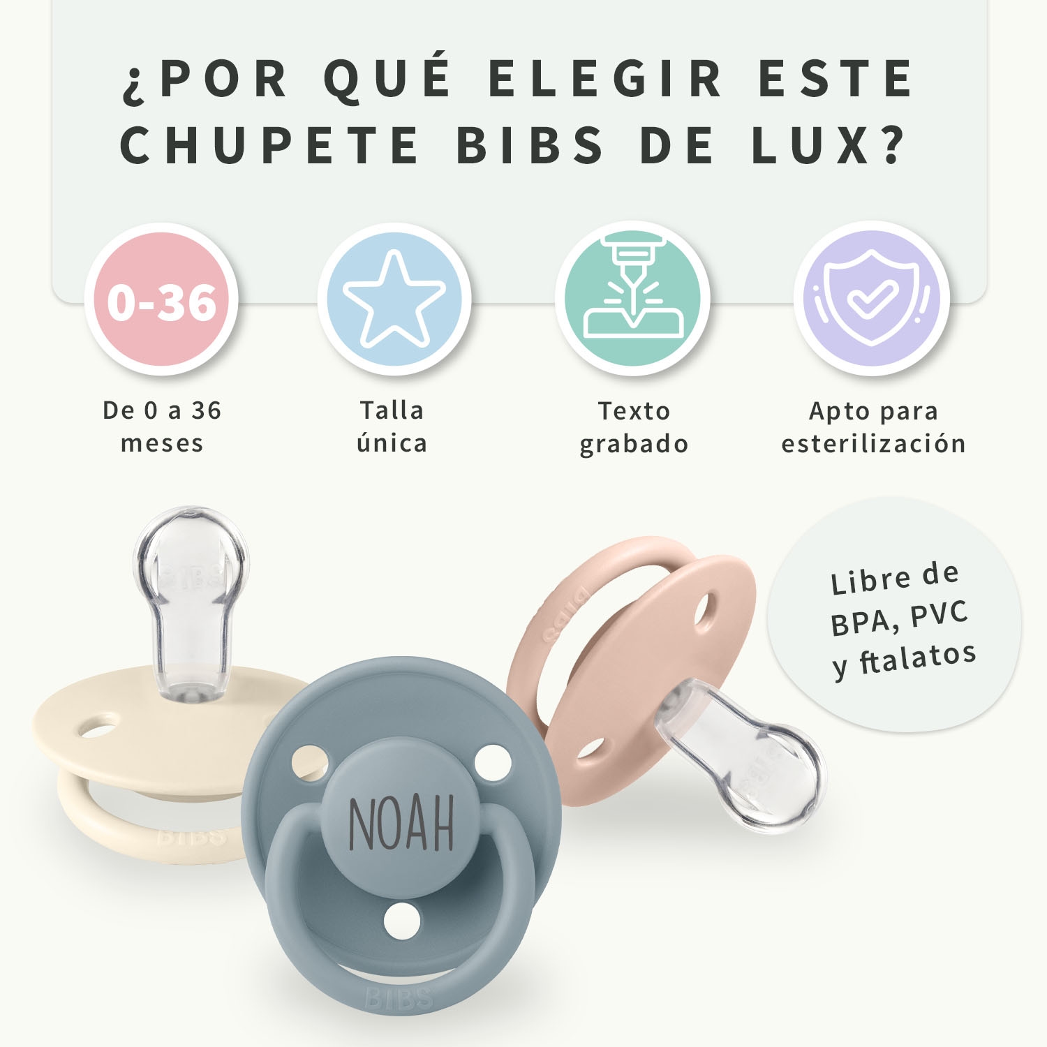 Chupete personalizado BIBS