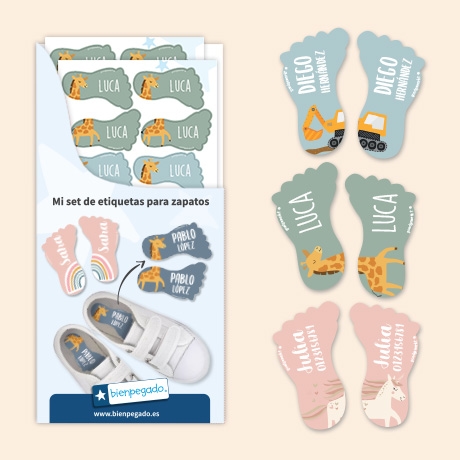 Etiquetas personalizadas para zapatos