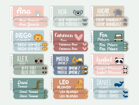 Etiquetas personalizadas - Set de prueba