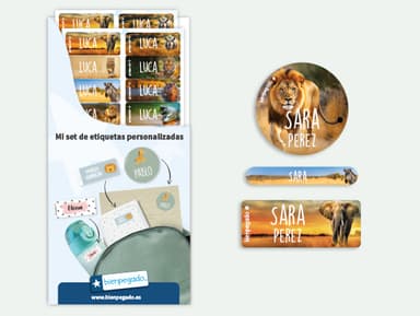 Kit de etiquetas personalizadas Mundo Real
