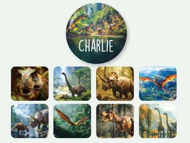 Etiquetas personalizadas redondas Mundo Real