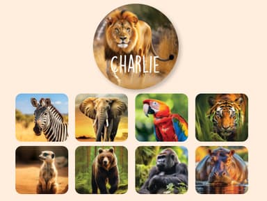 Etiquetas personalizadas redondas Mundo Real