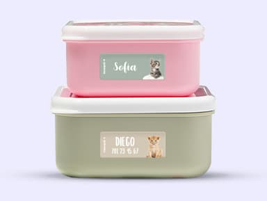 Etiquetas personalizadas Mundo Real pequeñas