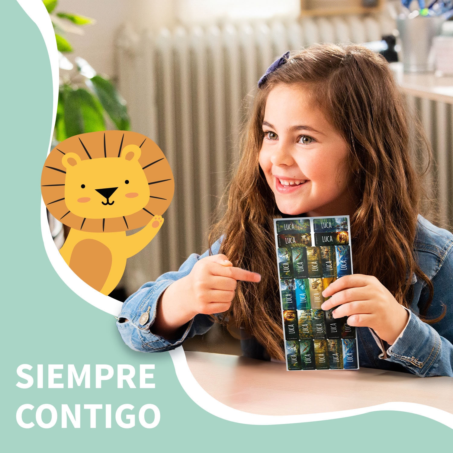 Etiquetas personalizadas Mundo Real pequeñas