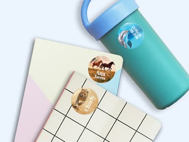 Etiquetas personalizadas redondas Mundo Real