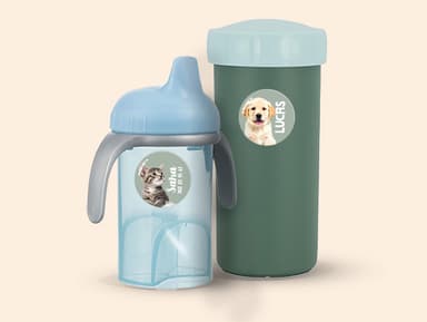 Etiquetas personalizadas redondas Mundo Real