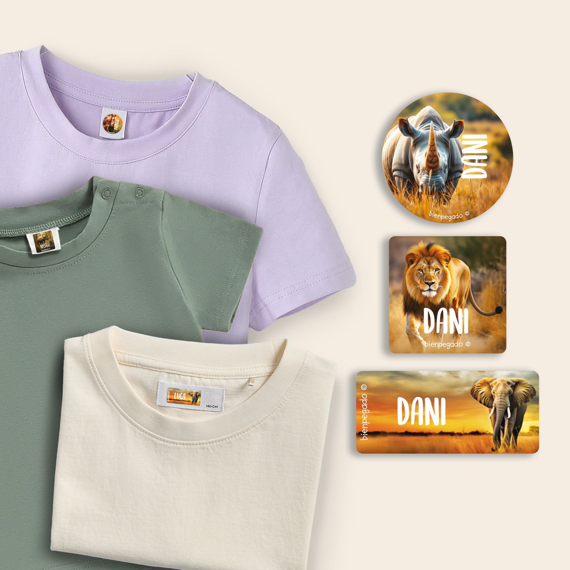 Kit de etiquetas para ropa Mundo Real
