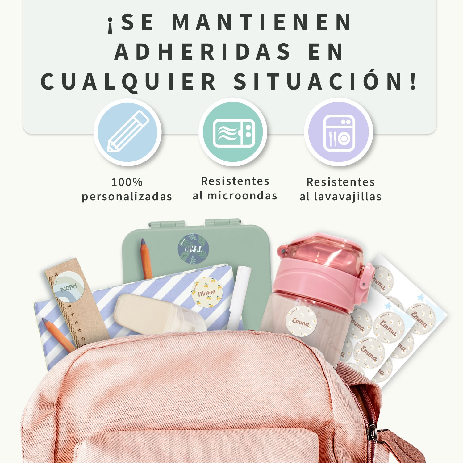 Etiquetas personalizadas redondas con diseño
