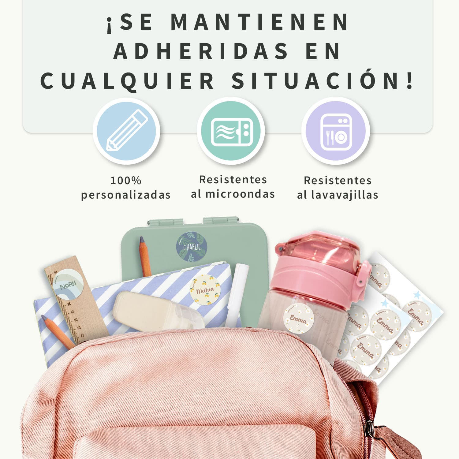 Etiquetas personalizadas redondas con diseño