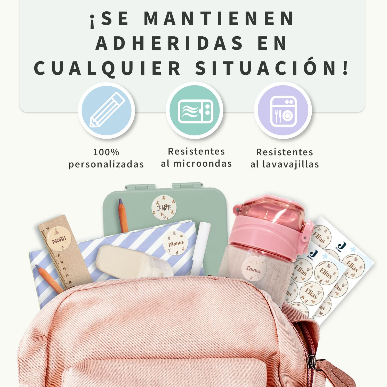 Etiquetas personalizadas redondas Jollein