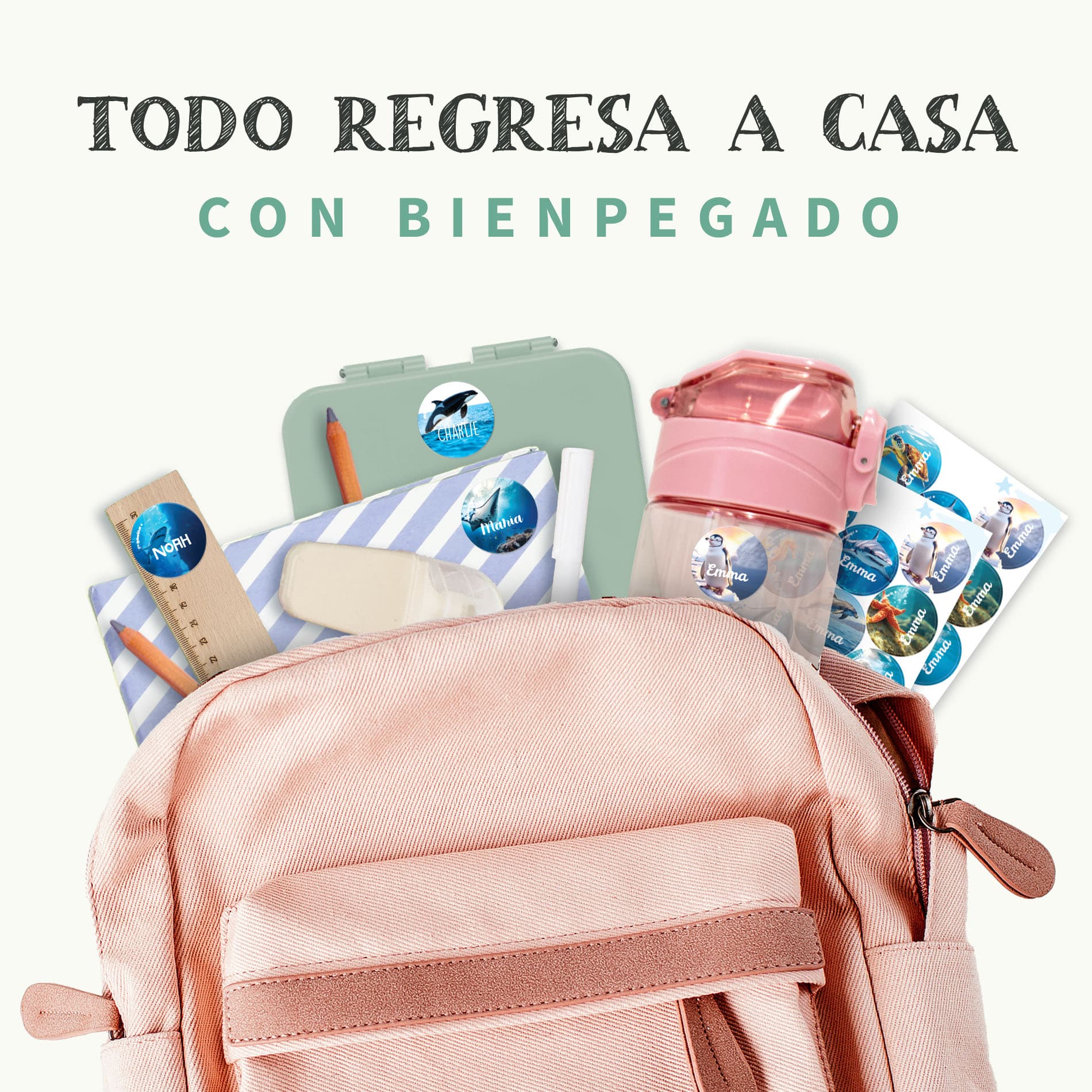 Etiquetas personalizadas redondas Mundo Real