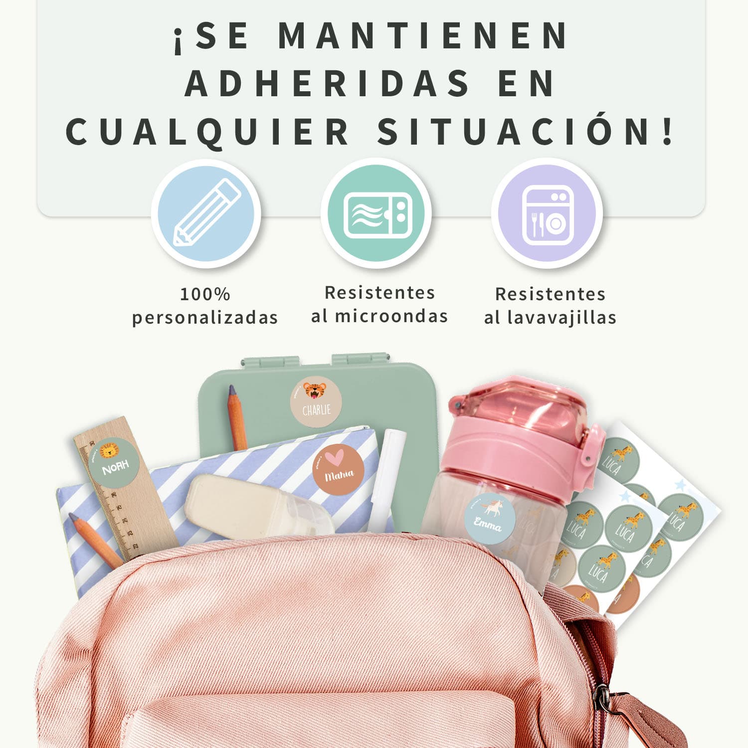 Etiquetas personalizadas redondas con tema
