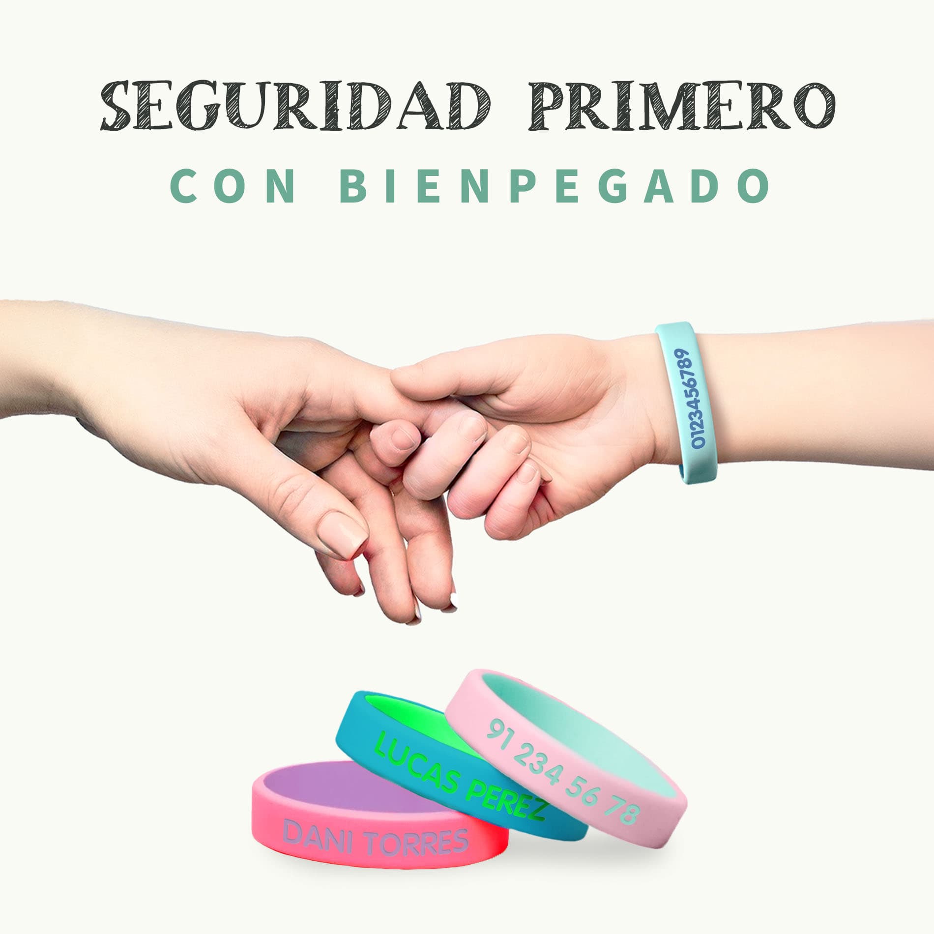 Pulsera personalizada SOS – Bicolor