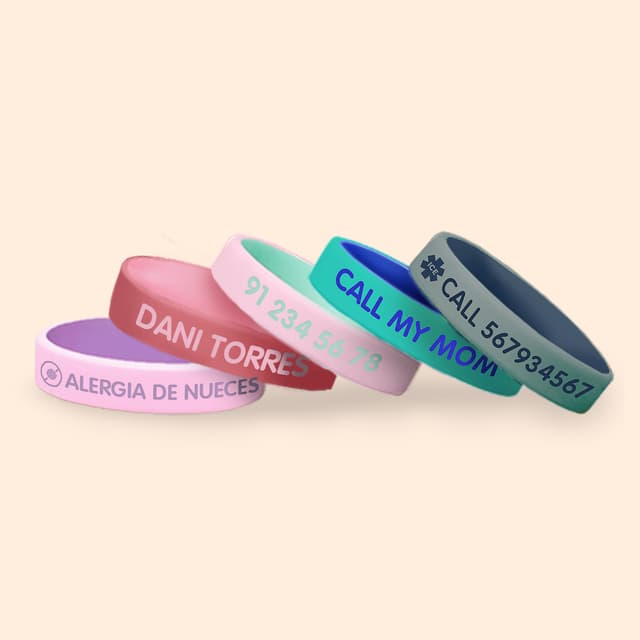 Pulsera personalizada SOS – Bicolor