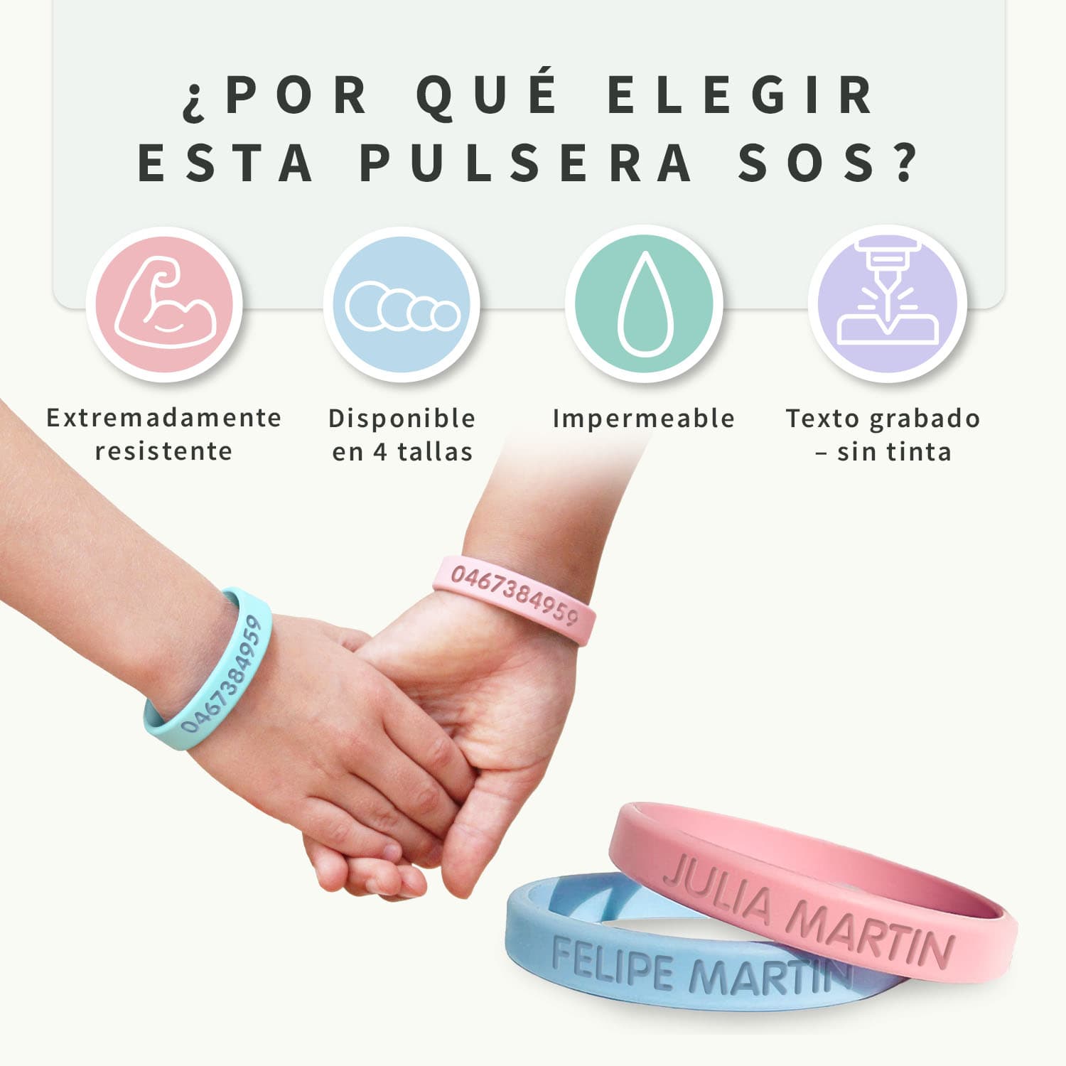 Paquete Dúo - Pulseras personalizadas SOS