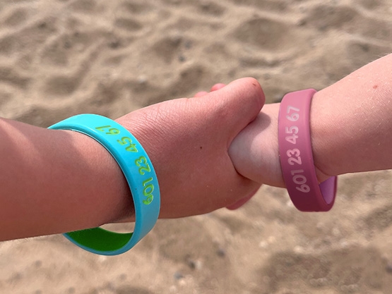 Pulsera personalizada SOS – Bicolor