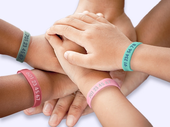 Pulsera personalizada SOS – Bicolor
