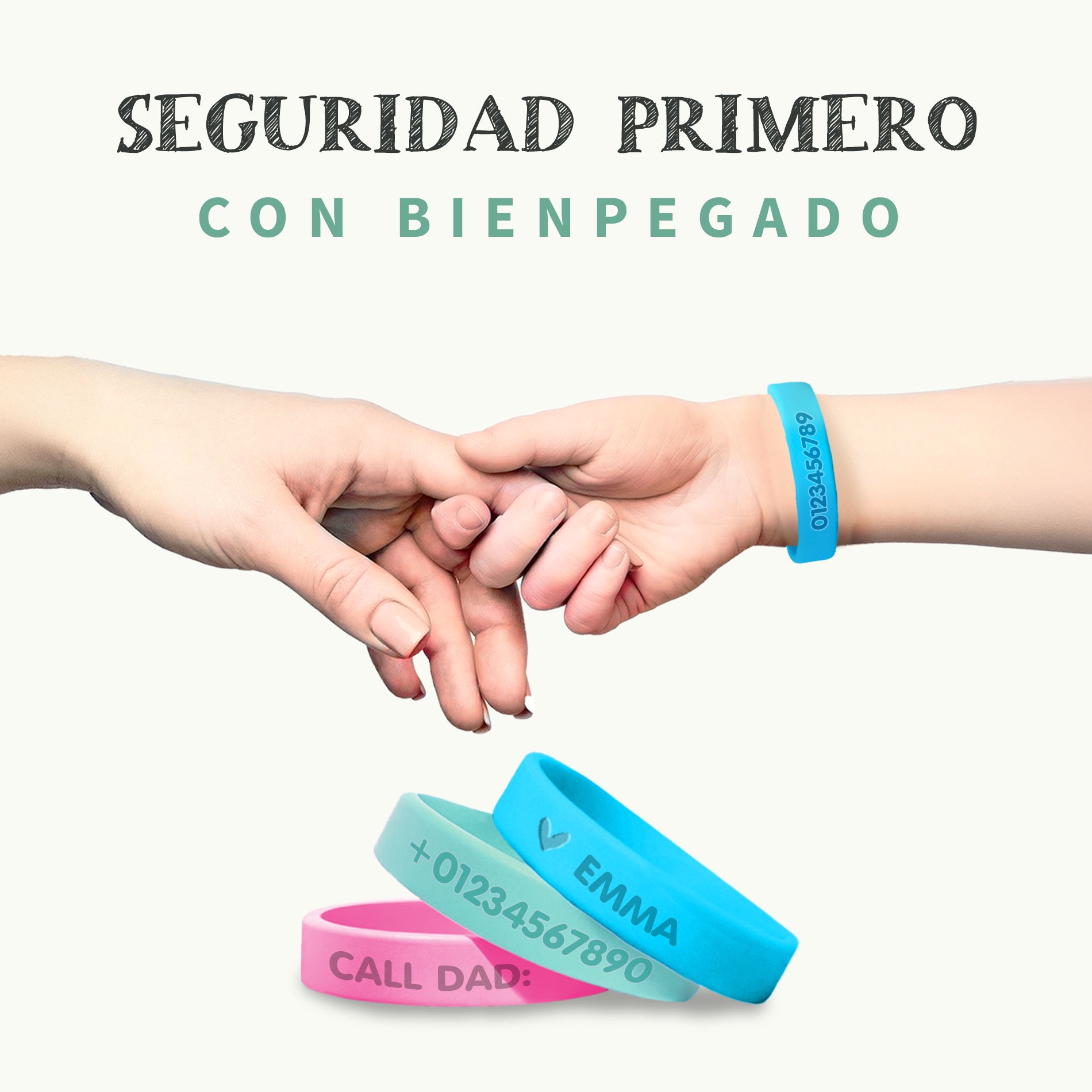 Pulsera personalizada SOS - brilla en la oscuridad