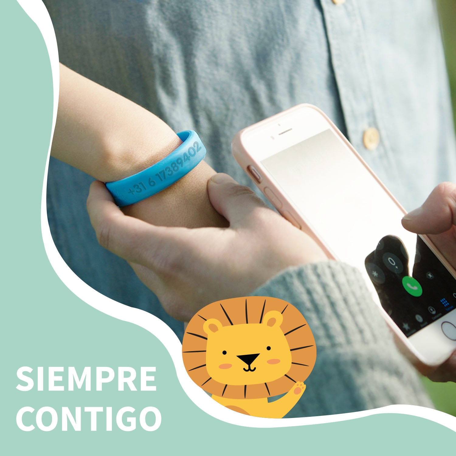 Pulsera personalizada SOS - brilla en la oscuridad