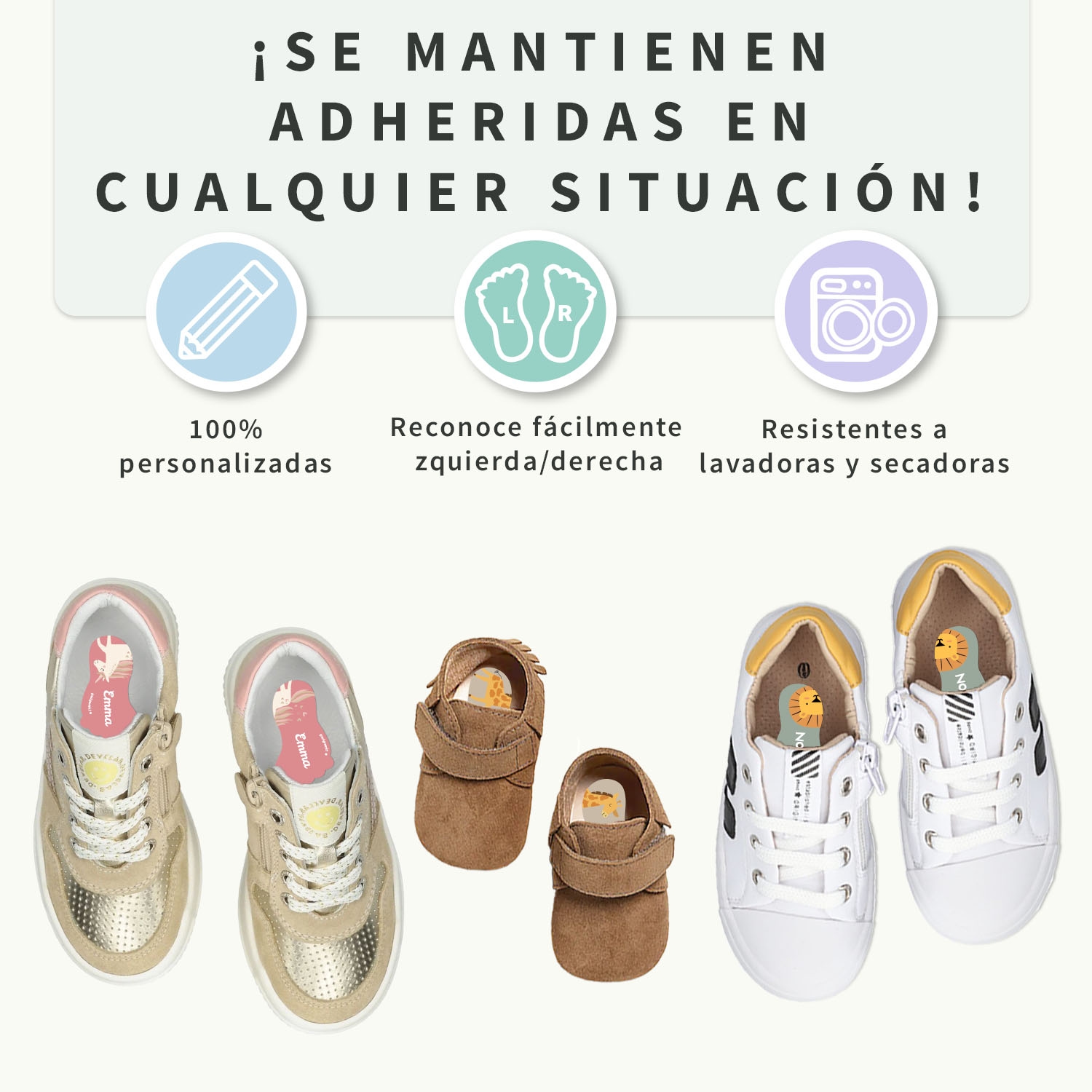 Etiquetas personalizadas para zapatos