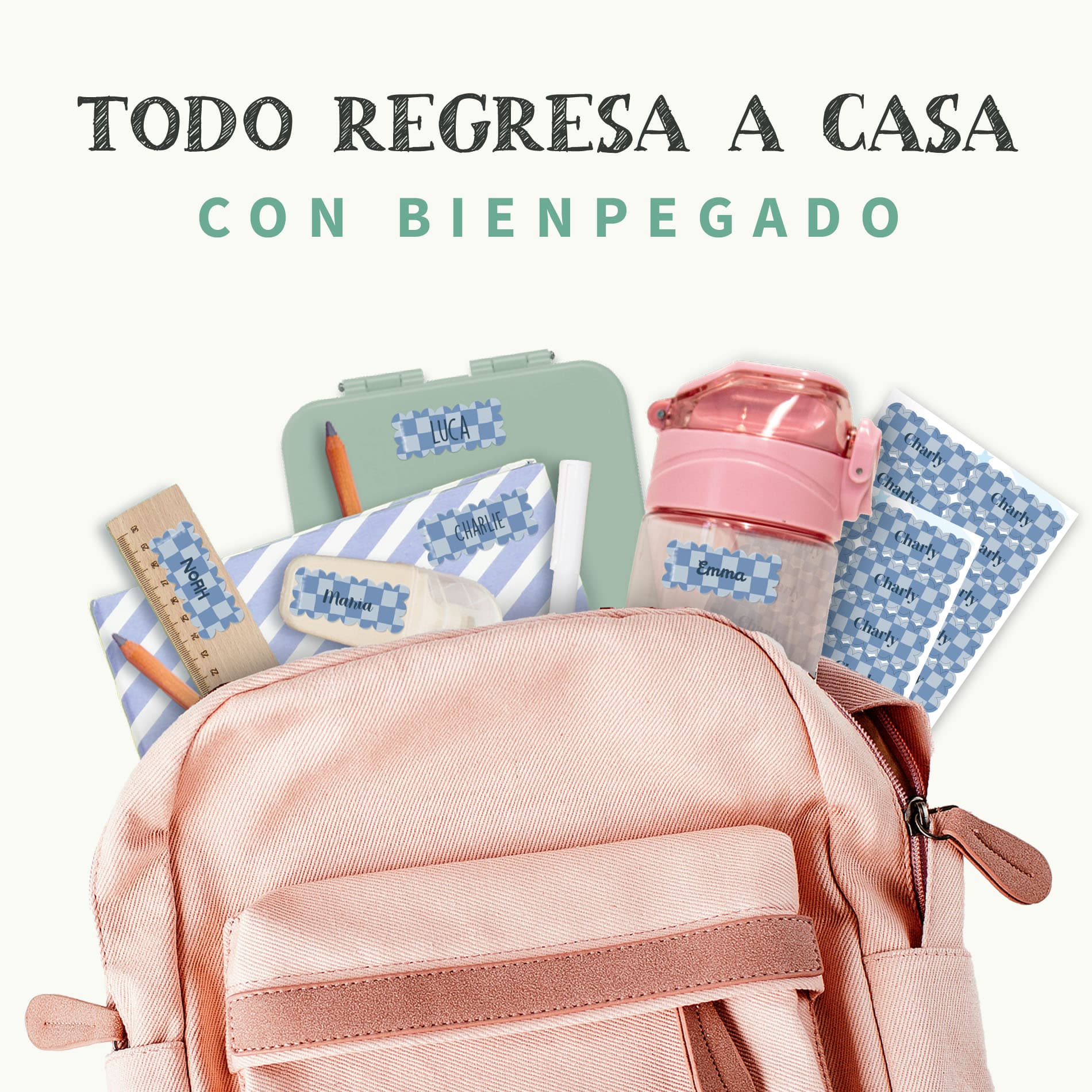 Etiquetas personalizadas onduladas con diseño